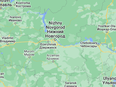 Map showing location of Kstovo (56.14733, 44.19787)