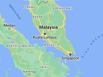 Map showing location of Kuala Pilah (2.7389, 102.2487)