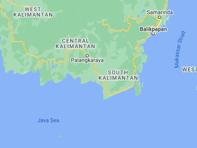 Map showing location of Kualakapuas (-3.00913, 114.38759)