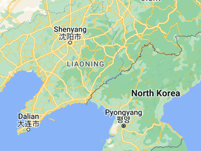 Map showing location of Kuandian (40.72861, 124.78472)