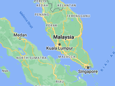 Map showing location of Kuang (3.2594, 101.5541)