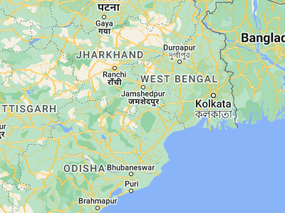 Map showing location of Kuchaiburi (22.26667, 86.16667)