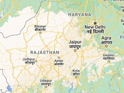 Map showing location of Kuchāman (27.14745, 74.85655)