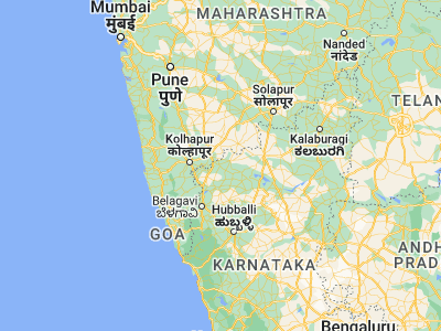Map showing location of Kudachi (16.63333, 74.85)