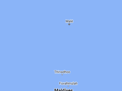 Map showing location of Kudahuvadhoo (2.67075, 72.89437)