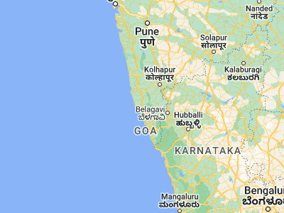 Map showing location of Kudāl (16.03333, 73.68333)