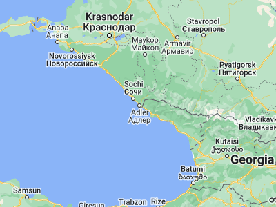 Map showing location of Kudepsta (43.49547, 39.89294)