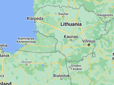 Map showing location of Kudirkos Naumiestis (54.77306, 22.86306)
