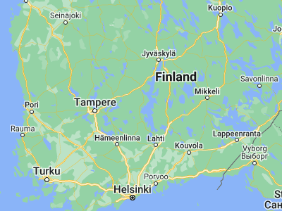 Map showing location of Kuhmoinen (61.56667, 25.18333)