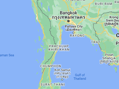 Map showing location of Kui Buri (12.08283, 99.85431)