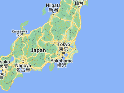 Map showing location of Kuki (36.06667, 139.66667)