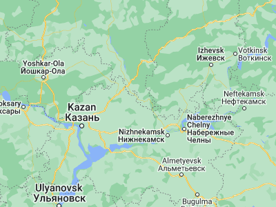 Map showing location of Kukmor (56.1855, 50.8944)