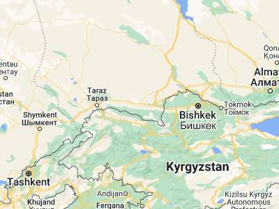 Map showing location of Kulan (42.9101, 72.72066)