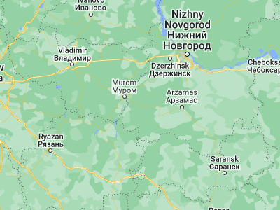 Map showing location of Kulebaki (55.41333, 42.5325)