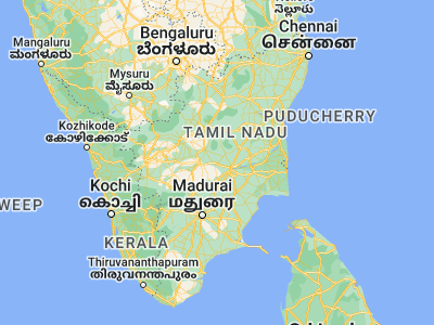 Map showing location of Kulittalai (10.93487, 78.41251)