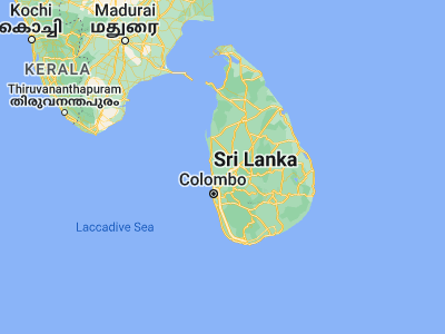 Map showing location of Kuliyapitiya (7.4688, 80.0401)