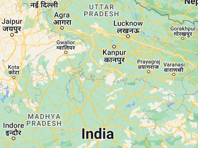 Map showing location of Kulpahār (25.3202, 79.63987)