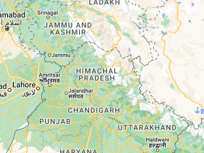 Map showing location of Kulu (31.95635, 77.11036)