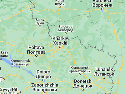 Map showing location of Kulynychi (49.98227, 36.38418)