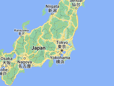 Map showing location of Kumagaya (36.13333, 139.38333)