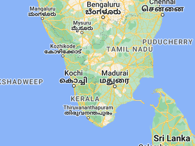 Map showing location of Kumaralingam (10.5, 77.33333)