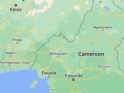 Map showing location of Kumbo (6.2, 10.66667)