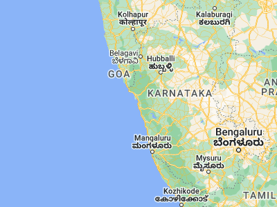 Map showing location of Kumta (14.42853, 74.4189)