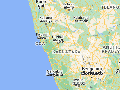 Map showing location of Kundgol (15.25, 75.25)