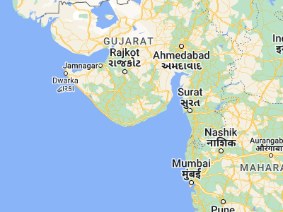 Map showing location of Kundla (21.33333, 71.3)