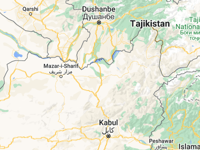 Map showing location of Kunduz (36.72896, 68.857)