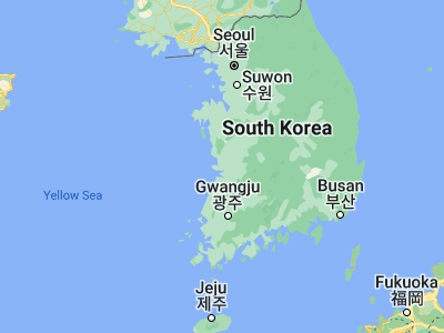 Map showing location of Kunsan (35.97861, 126.71139)