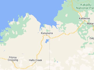 Map showing location of Kununurra (-15.77813, 128.74414)