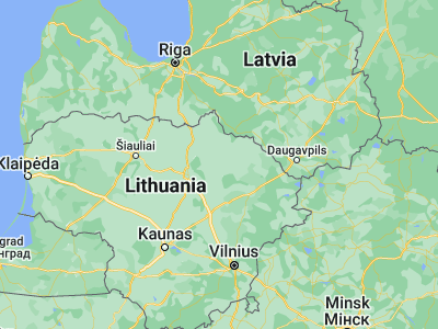 Map showing location of Kupiškis (55.83333, 24.96667)
