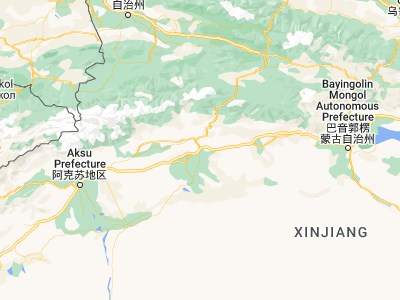 Map showing location of Kuqa (41.72778, 82.93639)