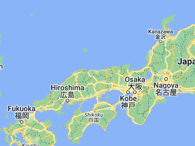 Map showing location of Kurayoshi (35.43333, 133.81667)