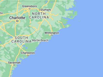 Map showing location of Kure Beach (33.99684, -77.90721)
