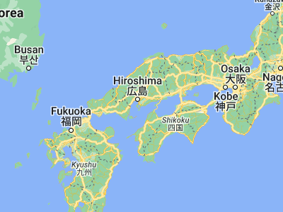 Map showing location of Kure (34.23333, 132.56667)