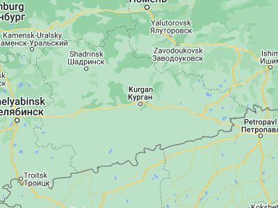 Map showing location of Kurgan (55.45, 65.33333)