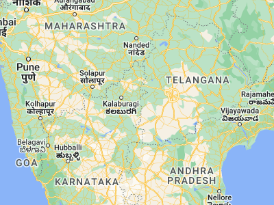 Map showing location of Kurgunta (17.2, 77.35)
