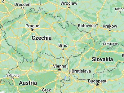 Map showing location of Kuřim (49.29852, 16.53144)