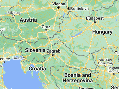 Map showing location of Kuršanec (46.33028, 16.40167)