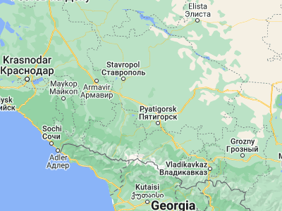 Map showing location of Kursavka (44.4564, 42.5093)