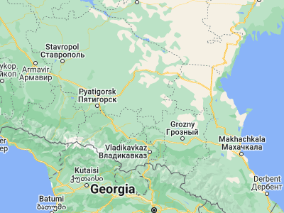Map showing location of Kurskaya (44.05, 44.45)