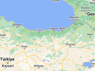 Map showing location of Kürtün (40.67092, 39.14361)