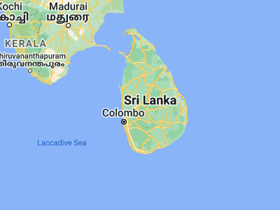 Map showing location of Kurunegala (7.4863, 80.3623)