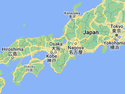 Map showing location of Kusatsu (35.01667, 135.96667)