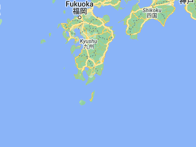 Map showing location of Kushima (31.45833, 131.23333)