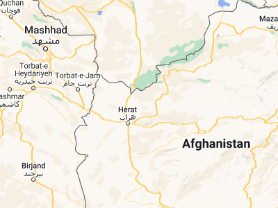 Map showing location of Kushk-e Kuhnah (34.8711, 62.54762)