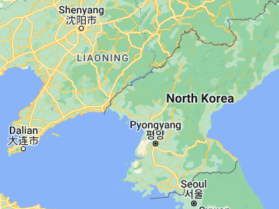 Map showing location of Kusŏng (39.98111, 125.24472)