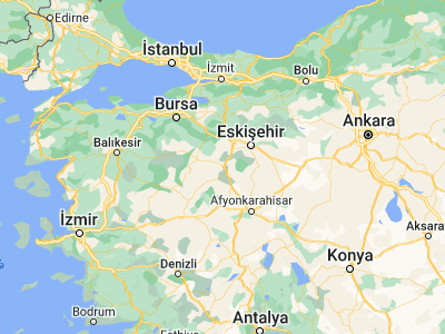 Map showing location of Kütahya (39.42417, 29.98333)